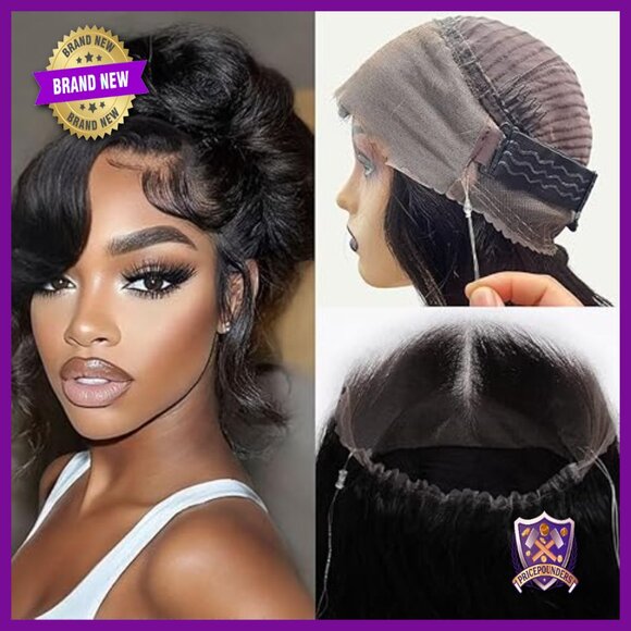 360 Lace Front Human Hair Wig Body Wave 20in Glueless Drawstring HD main image 4